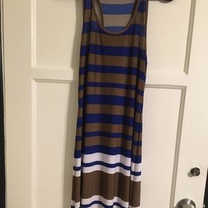 Silvergate Striped Racerback Maxi Dress (L)